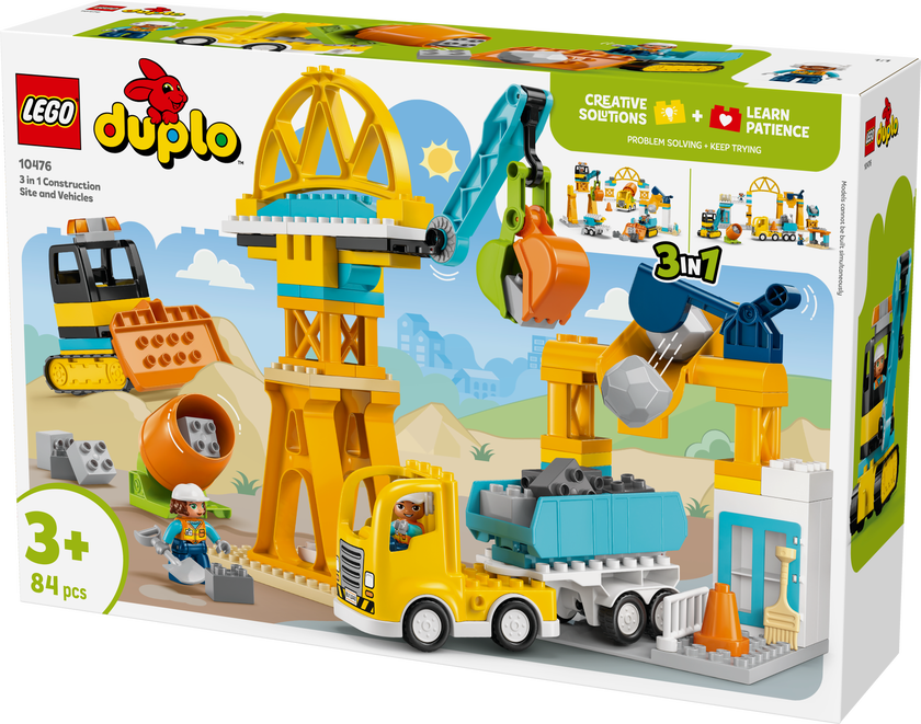 LEGO® DUPLO® Town 3 i 1 Byggarbetsplats och fordon 10476