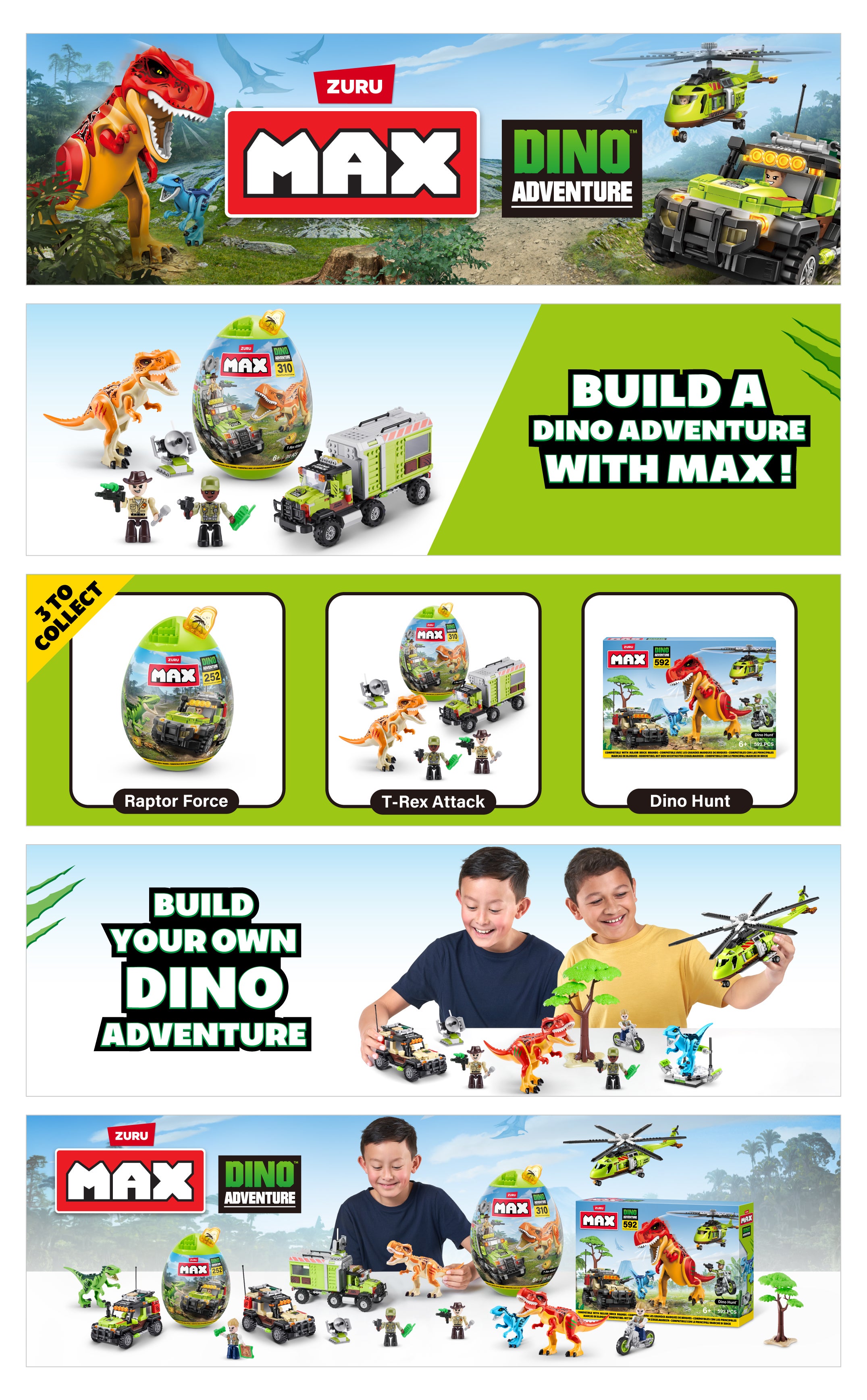 ZURU Max, Dino Adventure 310 delar