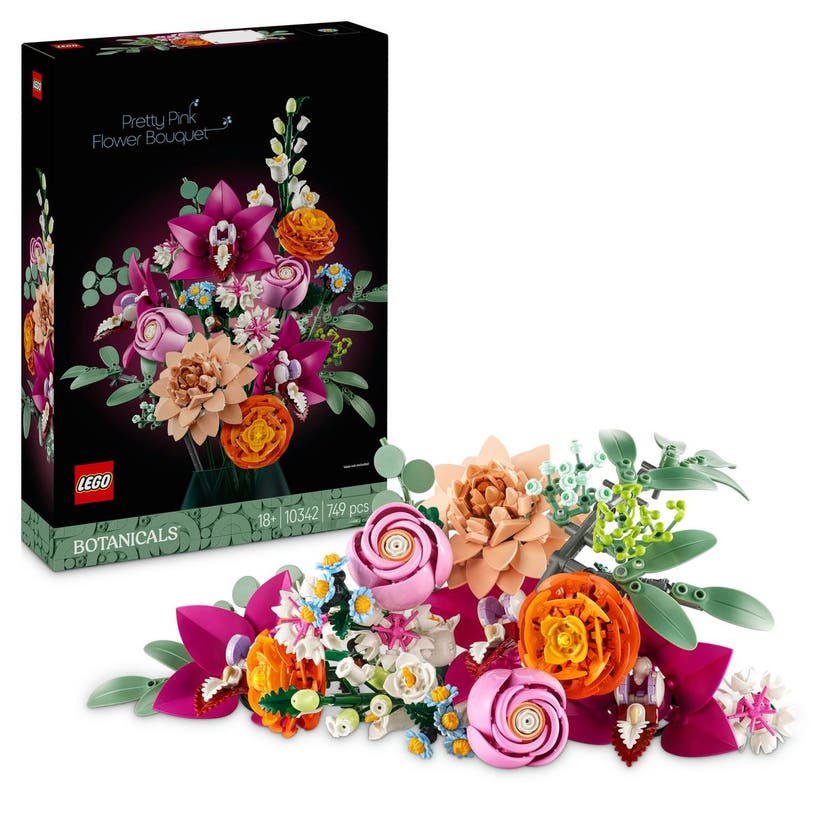 LEGO® Botanicals Vacker rosa blombukett 10342