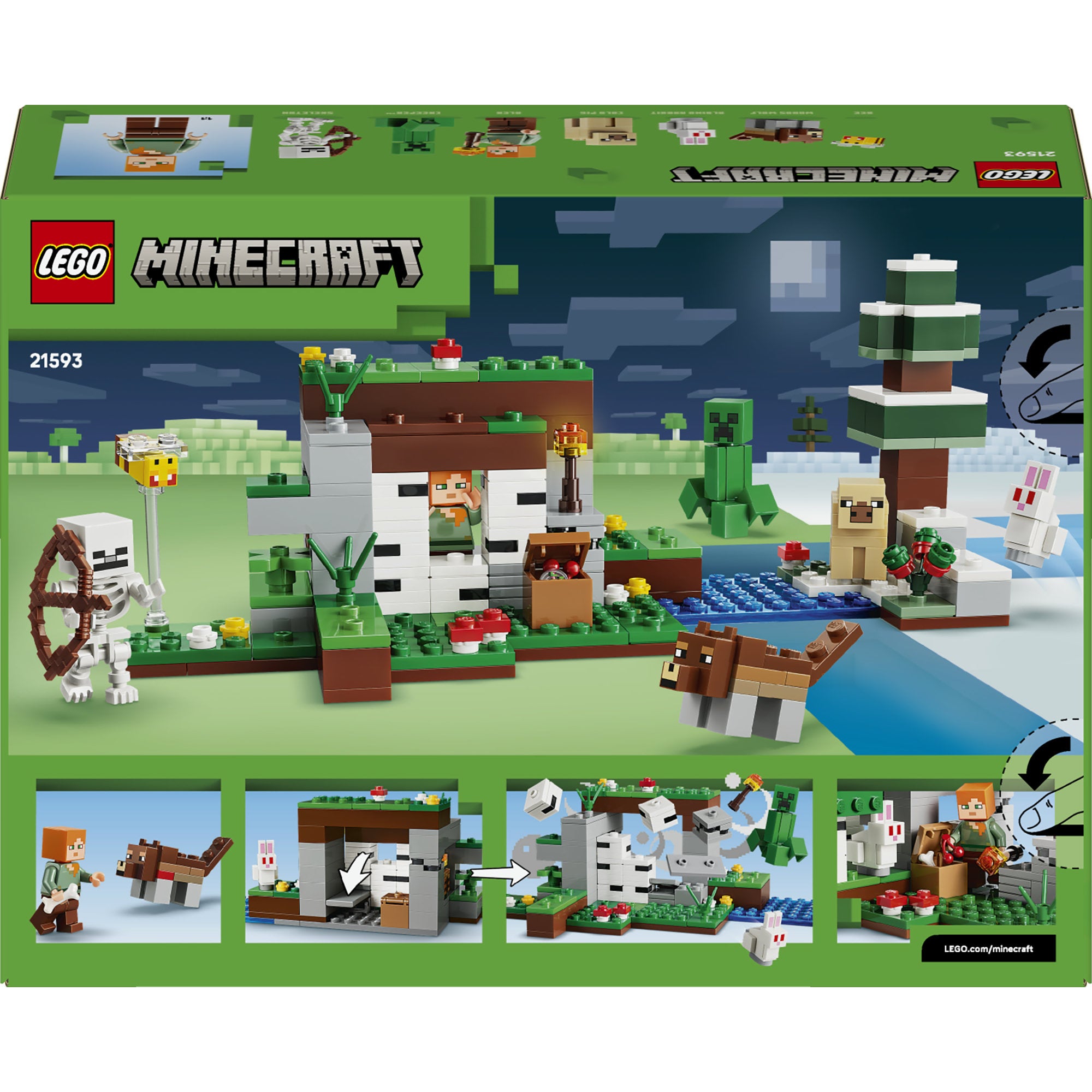 LEGO® Minecraft® Första nattens äventyr – Byggleksak 21593