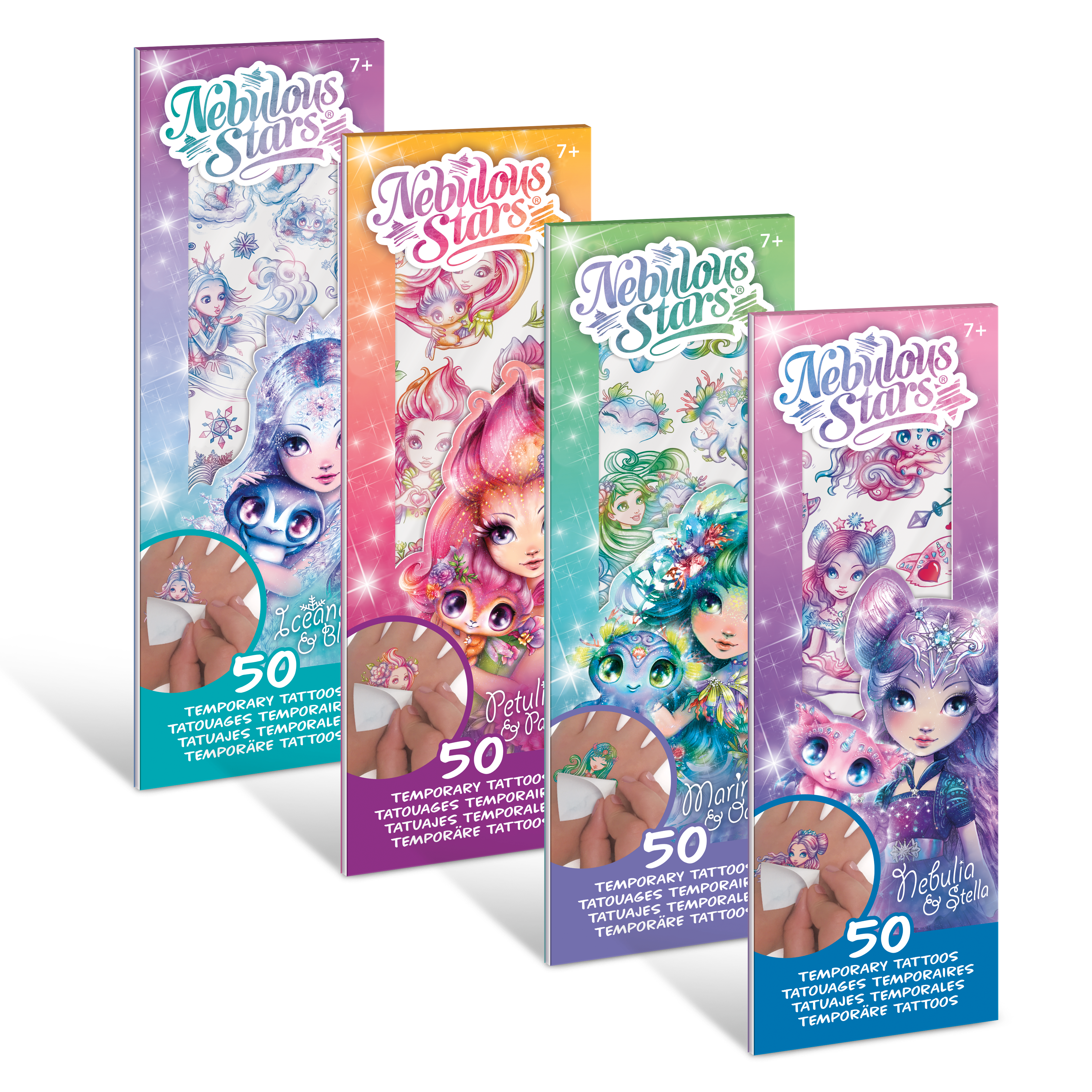 Nebulous Stars Tillfälliga tatueringar 50-pack