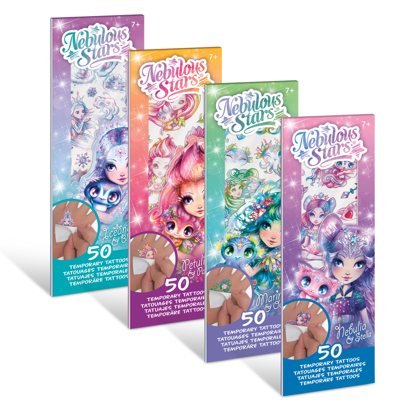 Nebulous Stars Tillfälliga tatueringar 50-pack