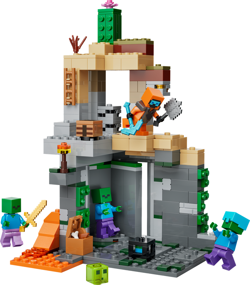 LEGO® Minecraft® Zombiehåla Byggleksak med speltema 21587