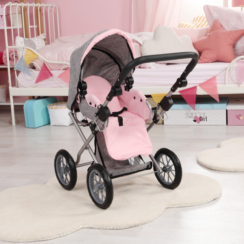 Humble&Heart, Dockvagn Deluxe 55 cm Grå