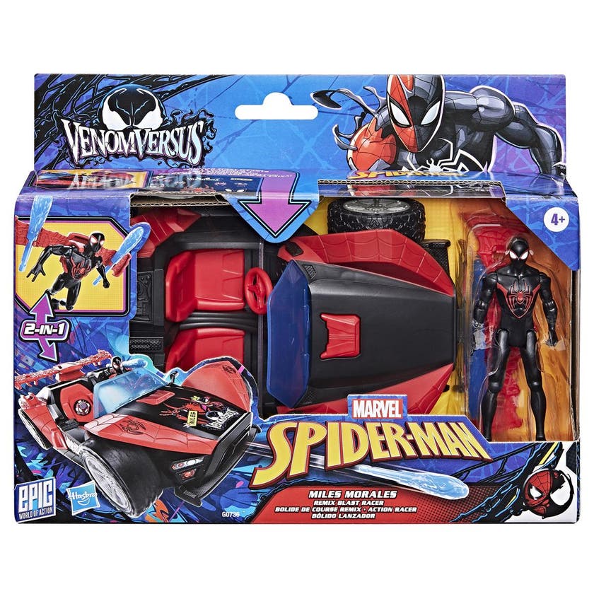 Spider-Man 4 Inch VenomVersus Miles Remix Blast Racer