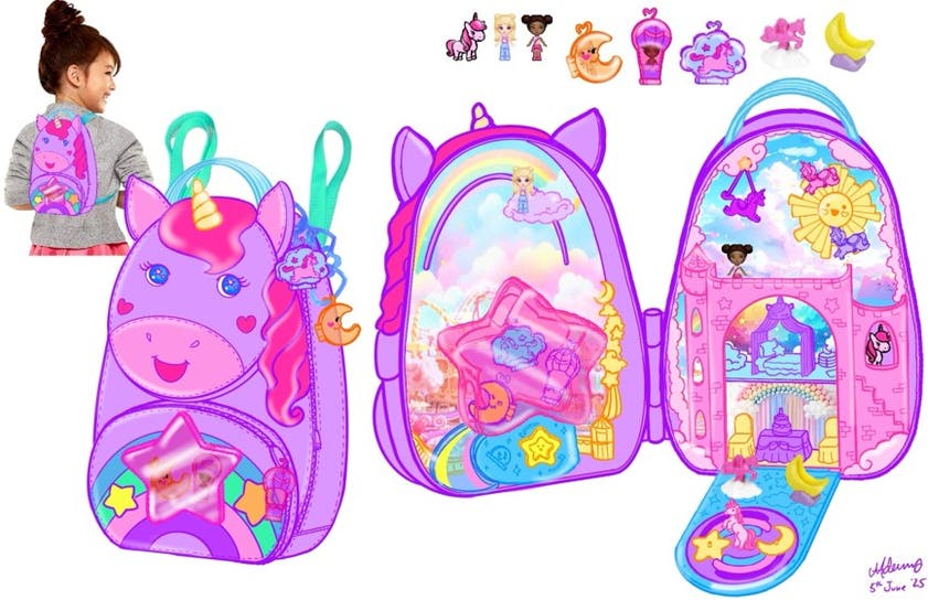 Polly Pocket Unicorn Reseryggsäck Lekset