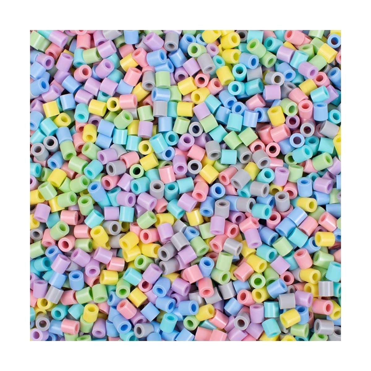 Rörpärlor i hink 5000st pastell