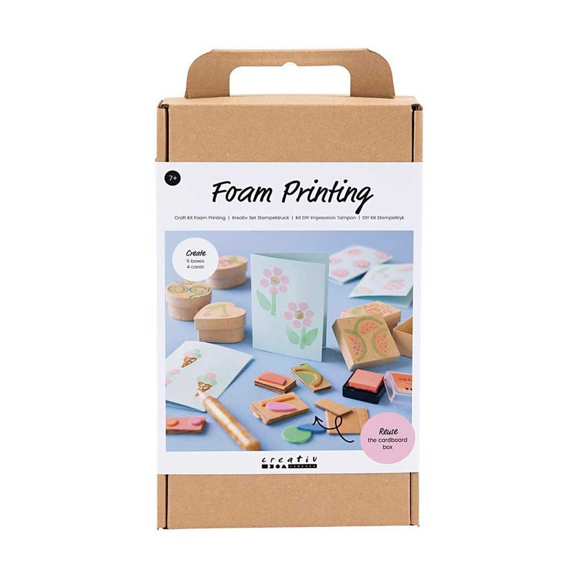 Diy Kit Stämpeltryck, Beige, Klarröd, Mint, Mellan