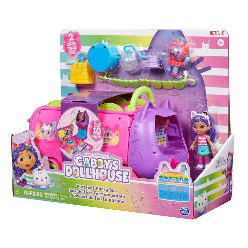 Gabbys dockskåp, strösselparty-buss
