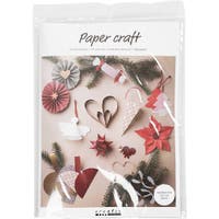 Klipp & Klistra Set, Natur, Röd, Vit, Jul