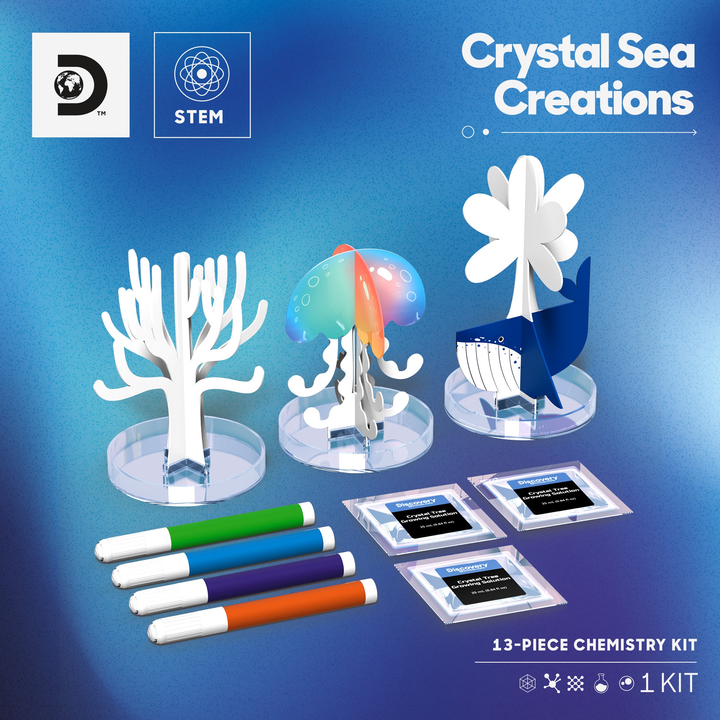 Discovery - Crystal Grow Kit Sea Creations 3 Creatures