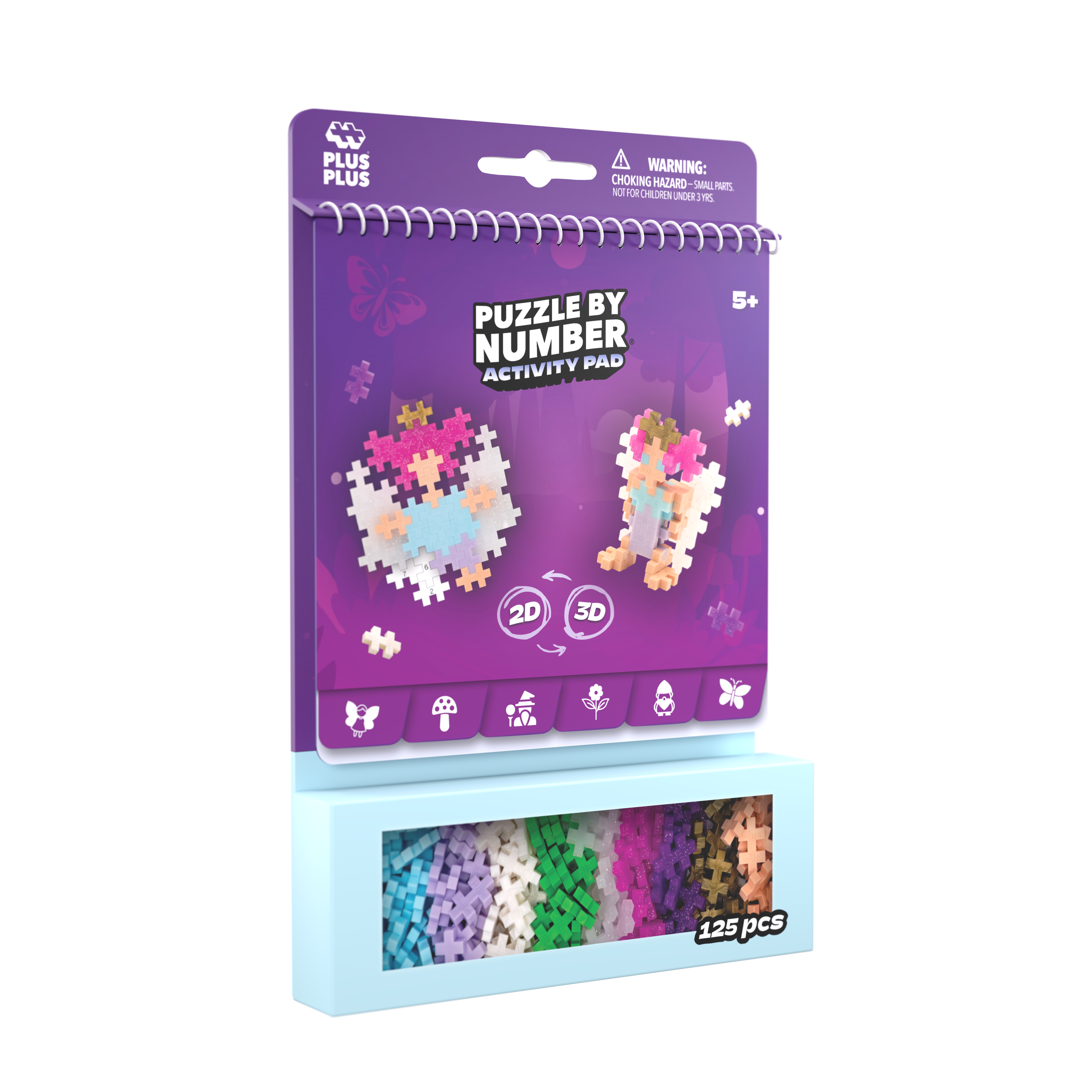 Plus-Plus Activity Pad – Enchanted Forest, 125 delar