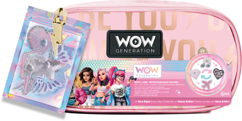 WOW Generation, Pennfodral med Patches, 23X11 cm