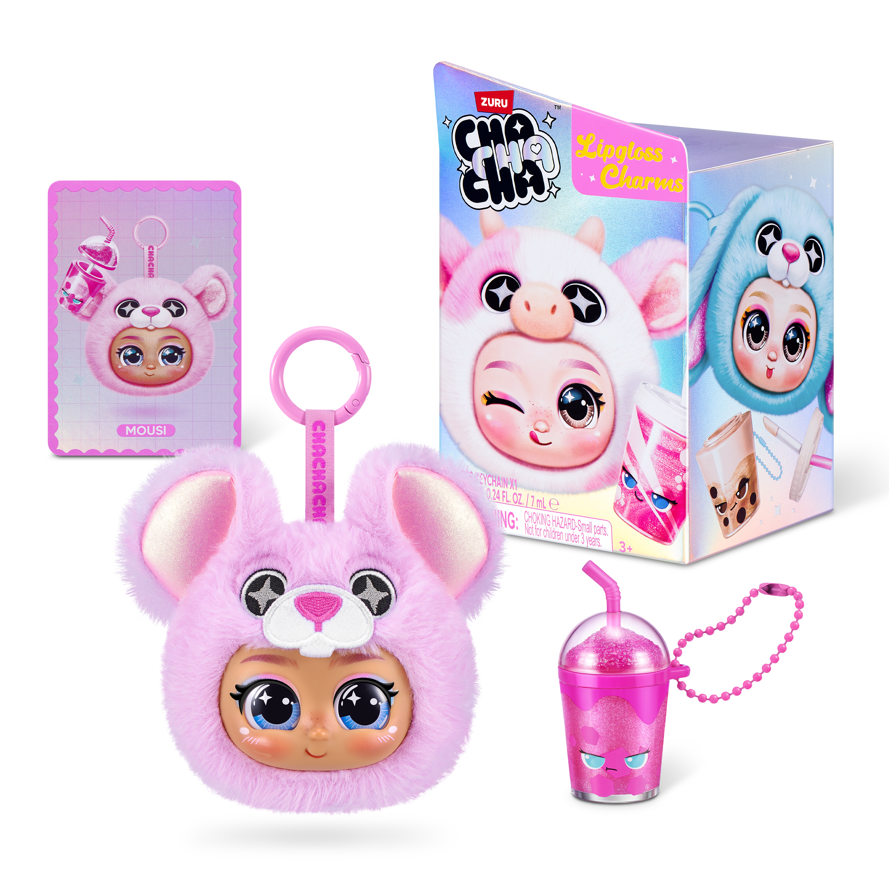 Cha Cha Cha Character Lipgloss Nyckelring