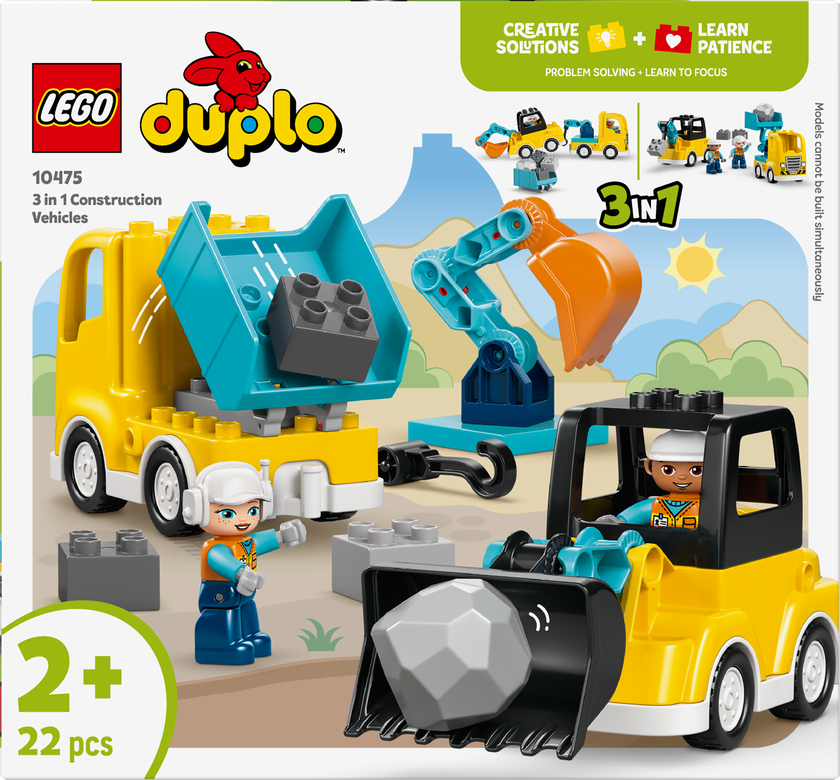 LEGO® DUPLO® Town 3 i 1 Byggfordon Leksaker 10475
