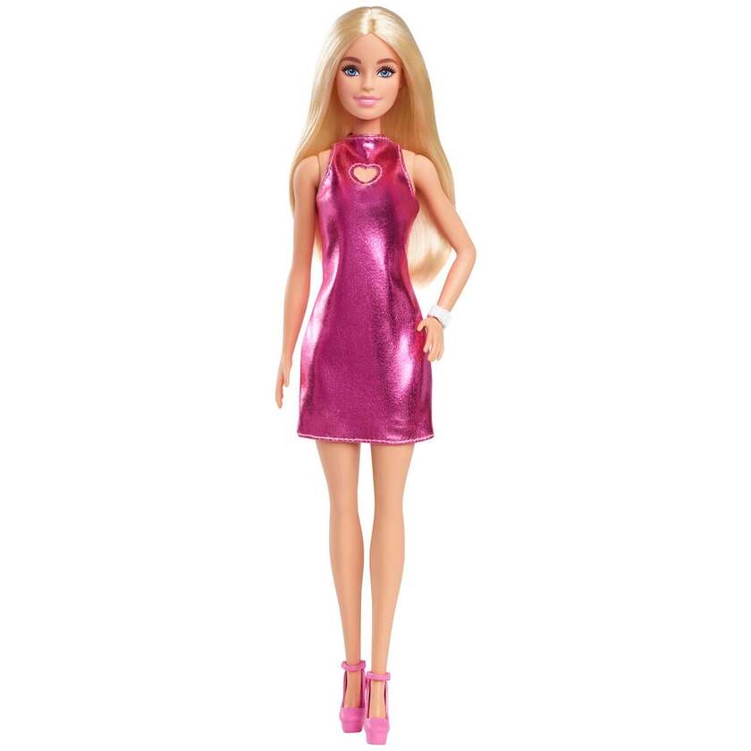 Barbie Fashionista Doll Pink Dress Heart Cutout