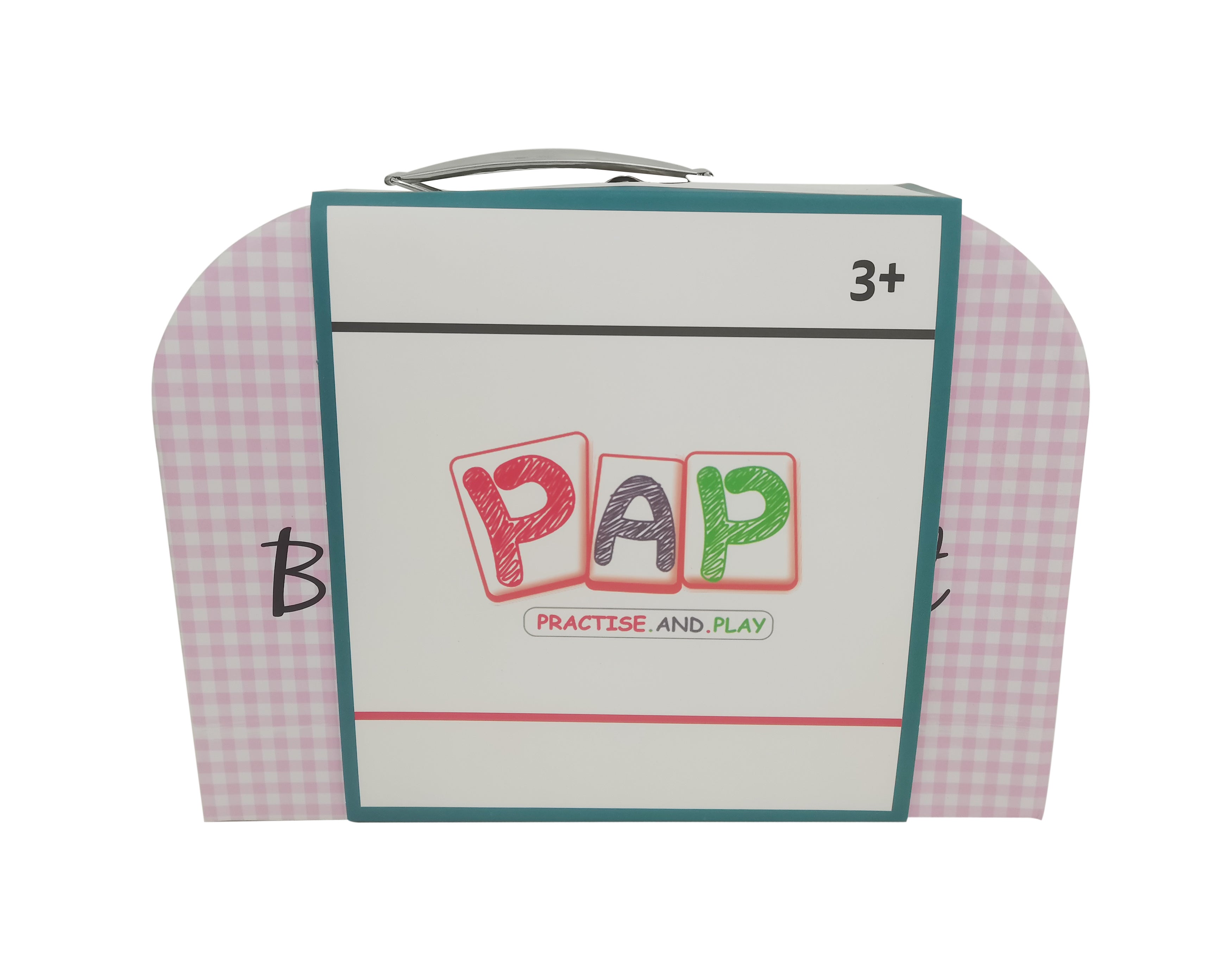 PAP, Blommig Teservis För 4 med Bricka, Metall