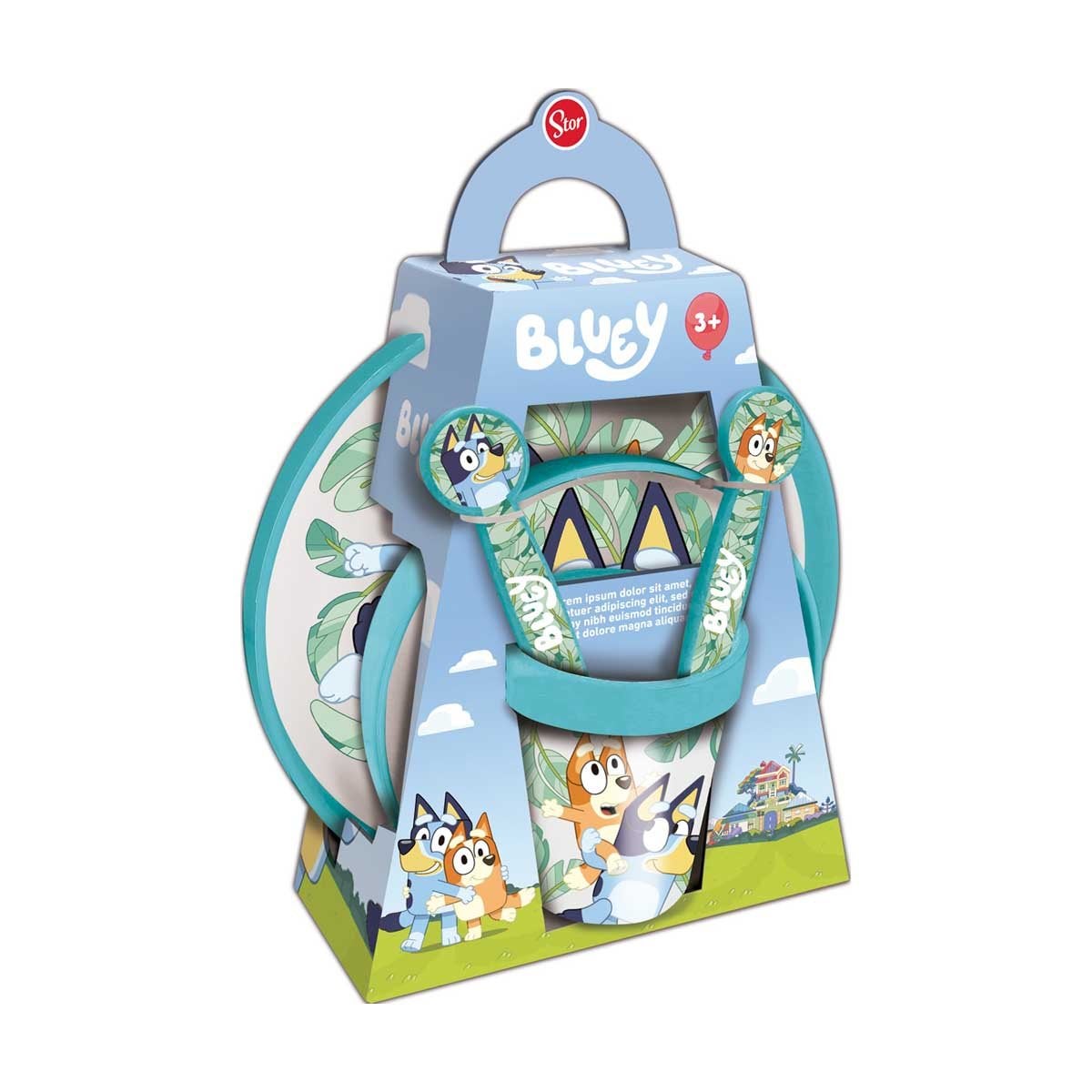 Bluey 5-Pc. Non-Slip: Plate/Bowl/Tumbl./Cutlery