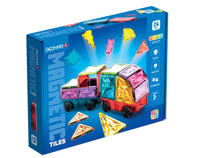 Geomag Magnetic Tiles Gems Vehciles