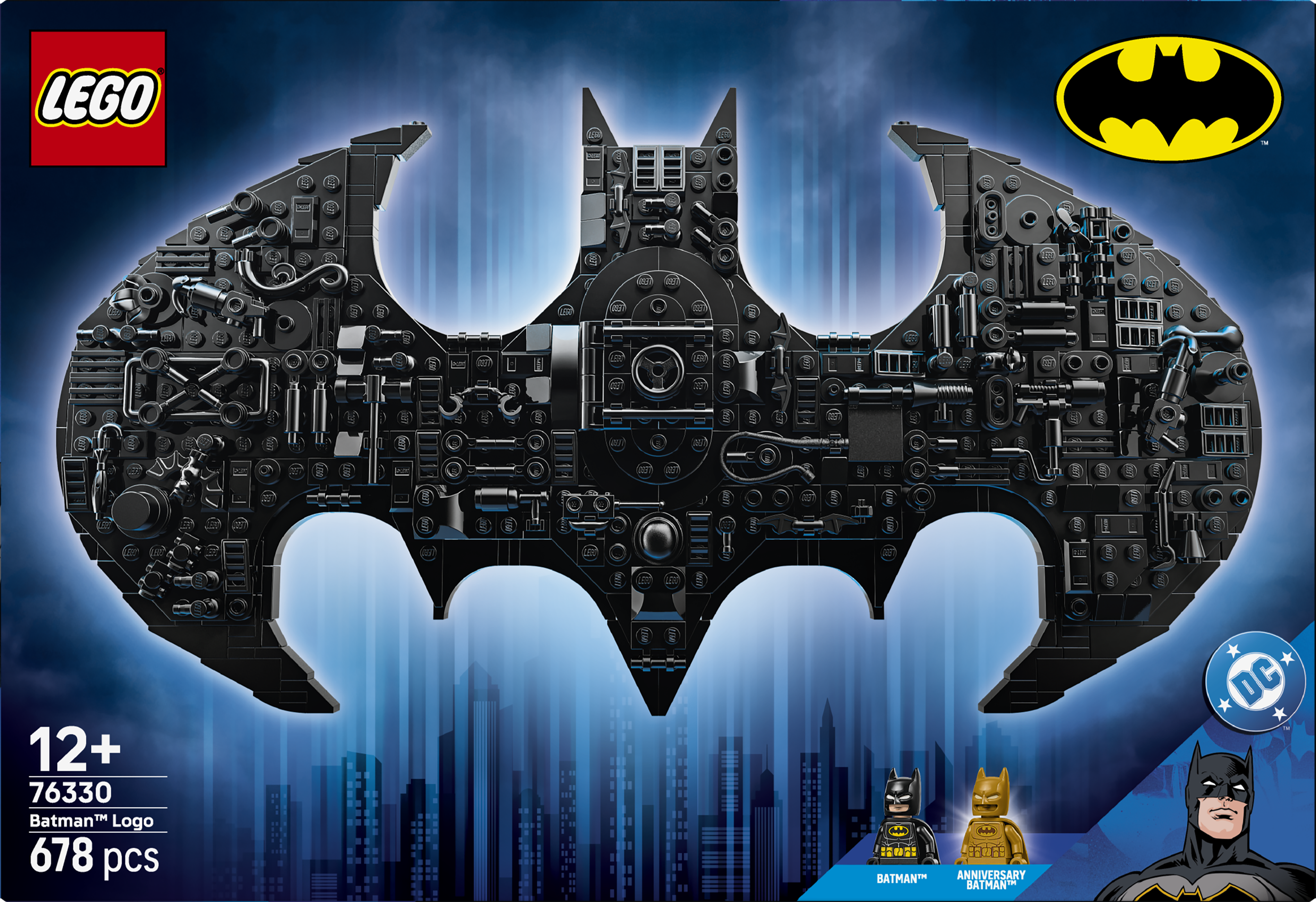 LEGO® DC Batman™: Batman logotyp, Byggleksak med syperhjälte 76330