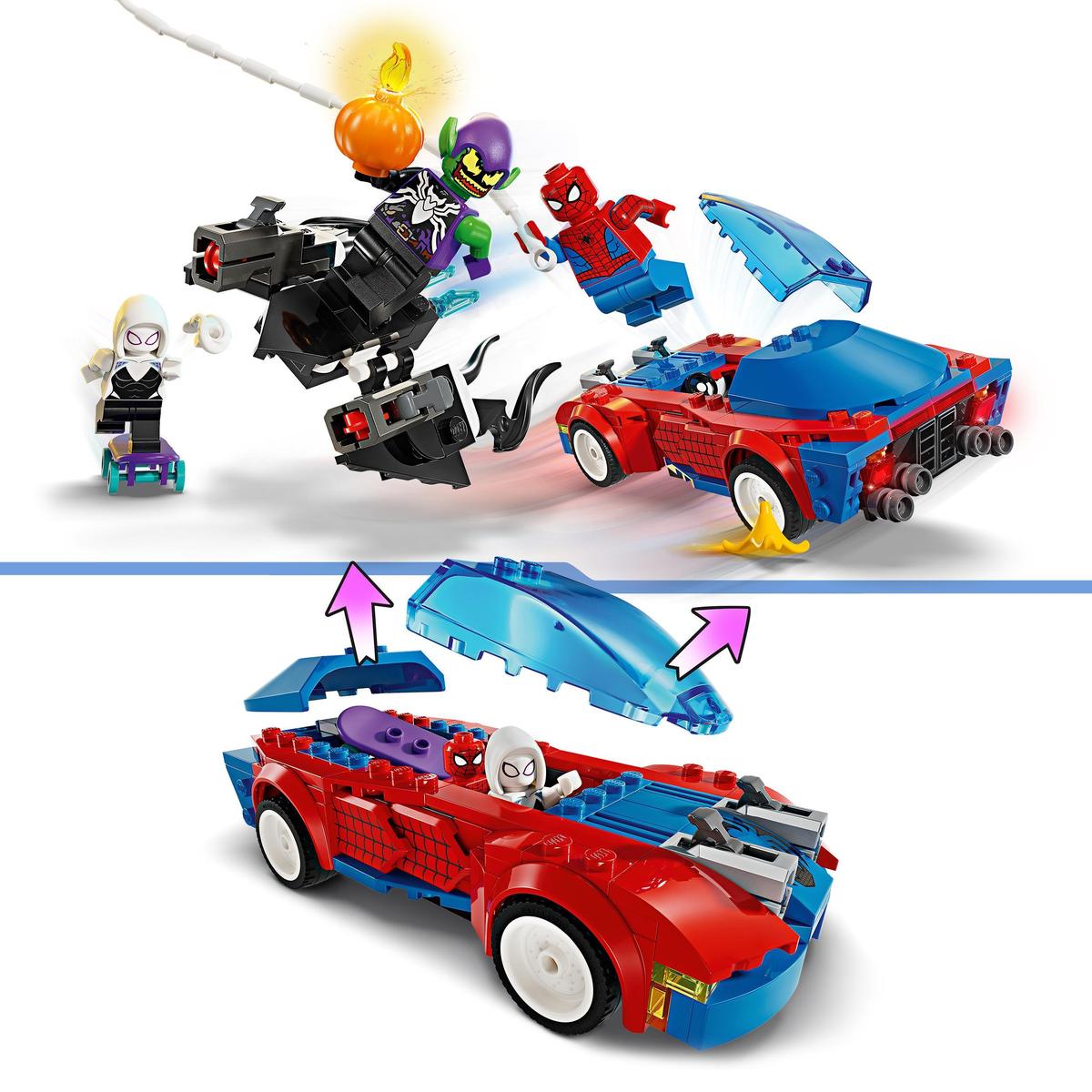 LEGO Marvel 76279, Spider-Mans racerbil & Venom Green Goblin