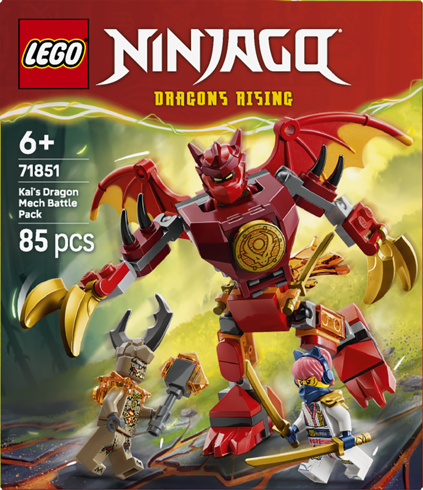 LEGO® NINJAGO® Kais drakrobot – stridspaket, Robotleksak 71851