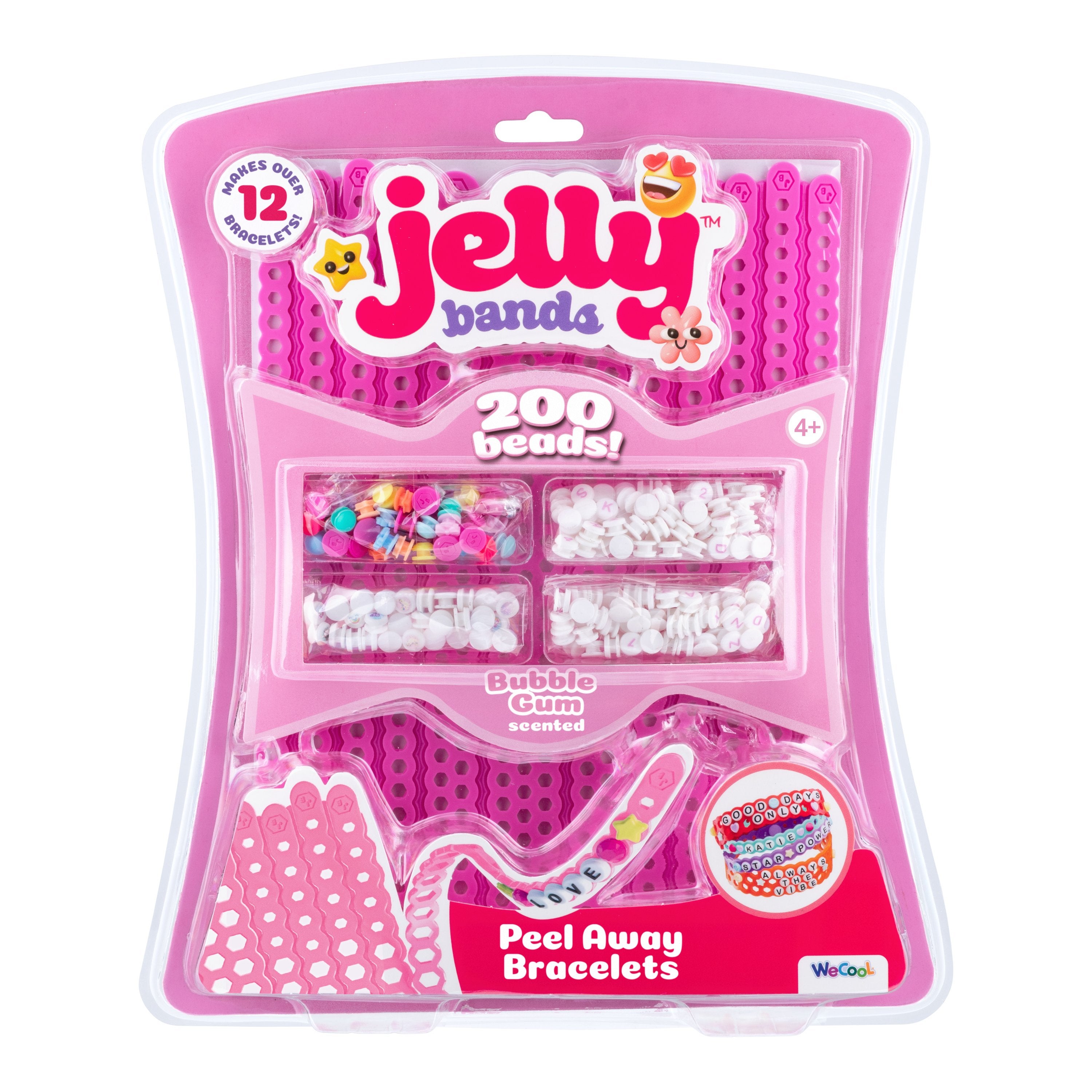 JELLY BANDS Armband – blå hallon, tuggummi eller körsbär