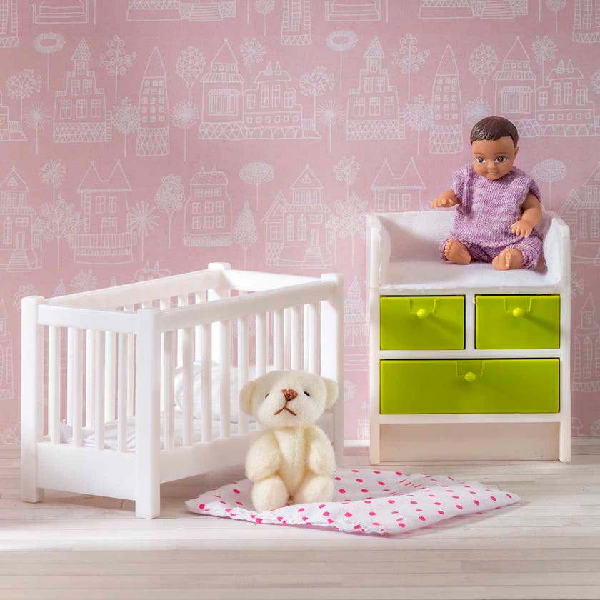 Lundby, Spjälsäng + skötbord