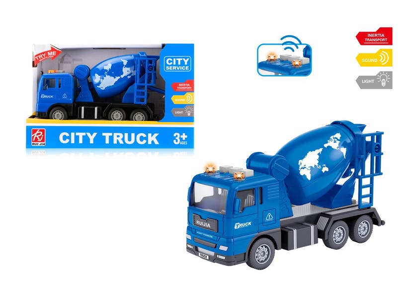 Rapid Speed - Cementbil 1:32 blå ljud & ljus