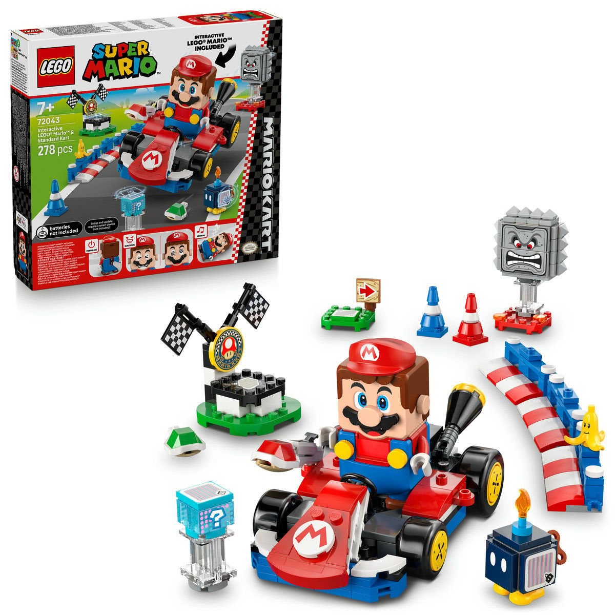 LEGO Super Mario 72043, Mario Kart™ – Interaktiv LEGO® Mario™ & Standard Kart