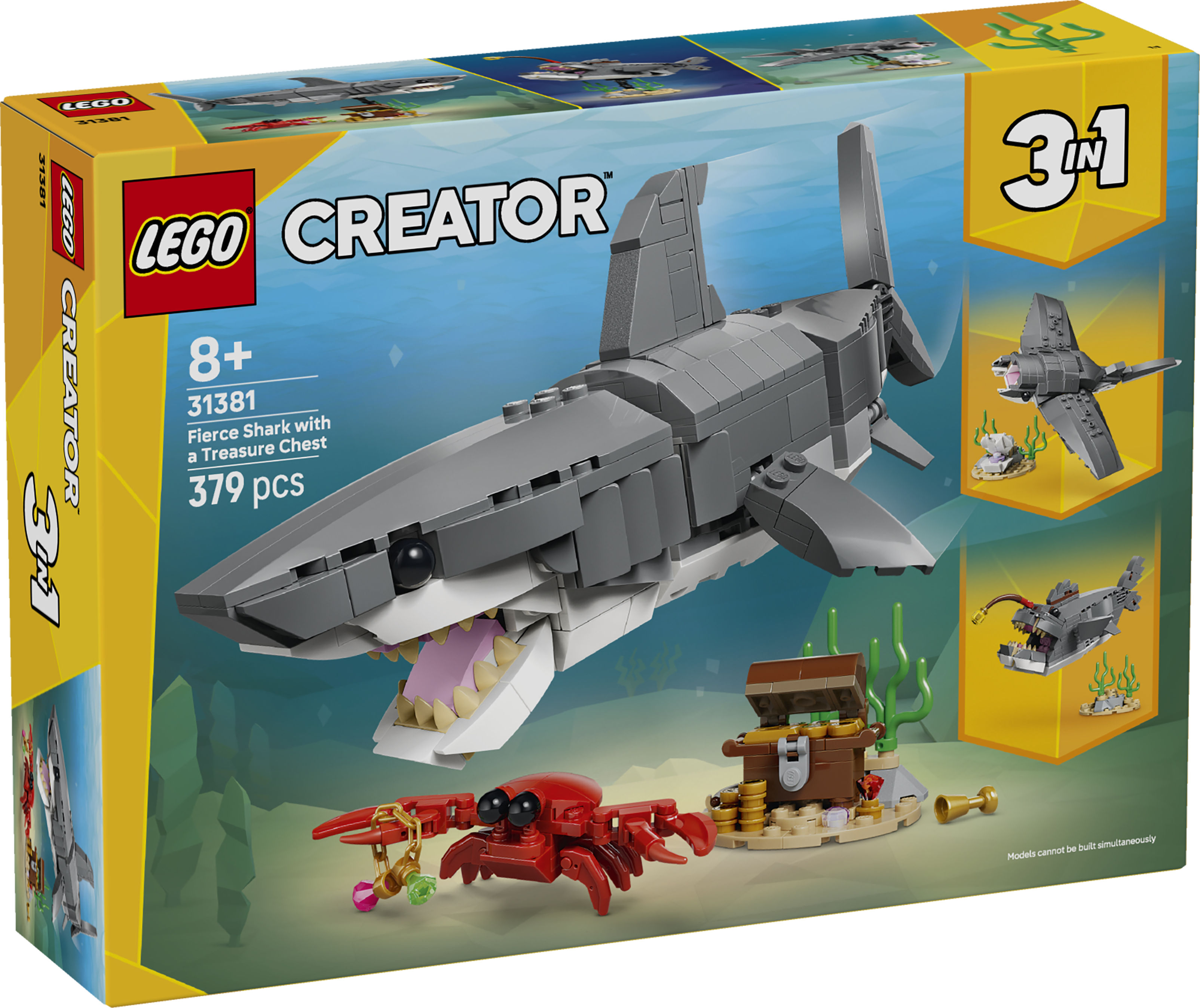 LEGO® Creator Vildsint haj med skattkista Leksak 31381