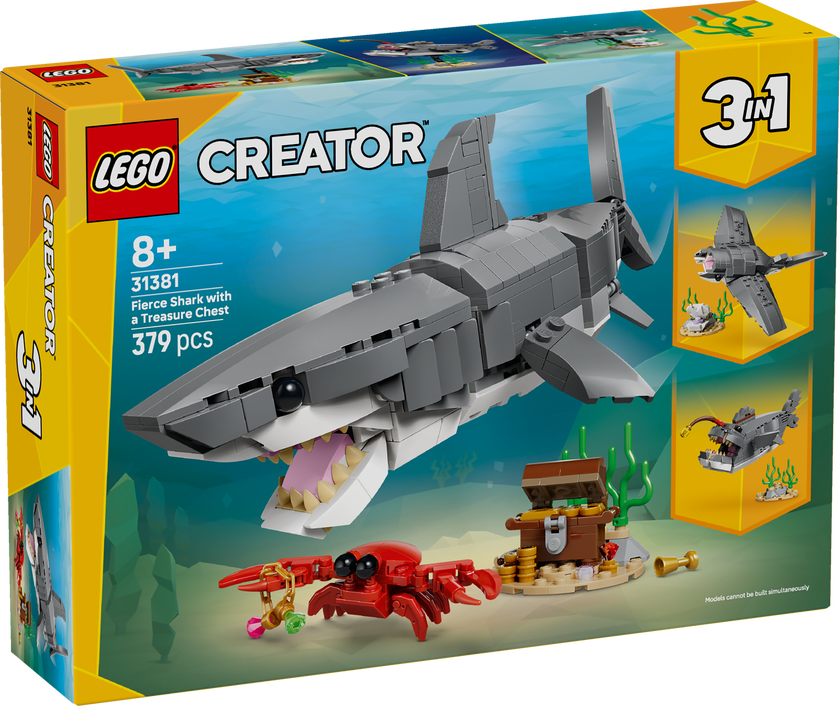 LEGO® Creator Vildsint haj med skattkista Leksak 31381