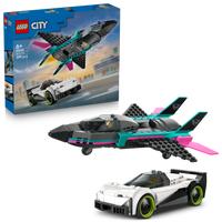 LEGO® City Jetplan mot bil – Lekset med leksaksbil och jetplan – 60489