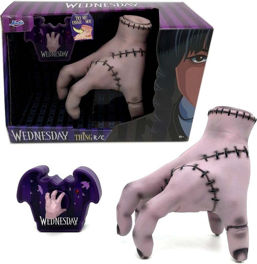 Jada Toys Wednesday Thing, Radiostyrd Hand, 18 Cm