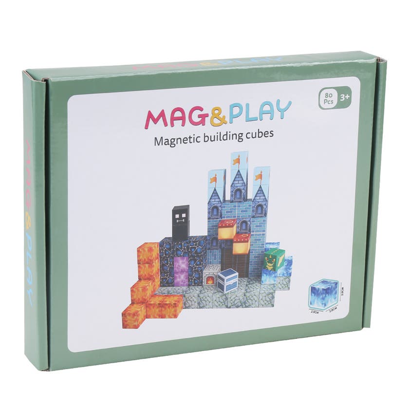 Mag&Play Building Cubes 80 magnetiska kuber