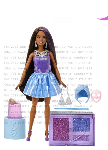 Barbie Glam Party Unboxed Purple Petite Doll