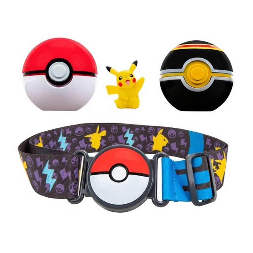 Pokémon, Clip n Go Bälte Poke Ball, Luxury Ball och Pikachu