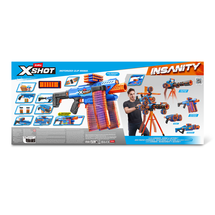 XSHOT Insanity Motorised Clip Blaster