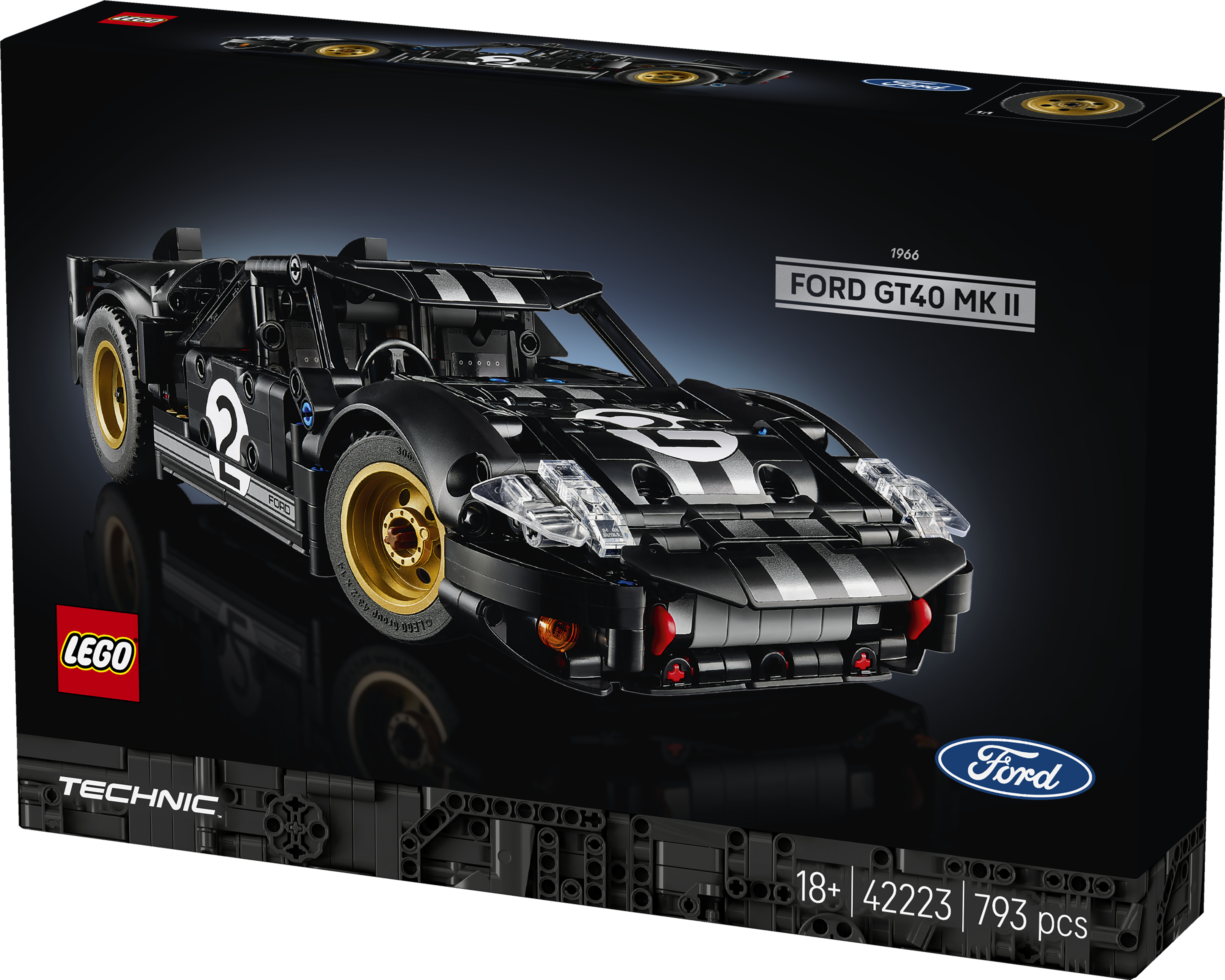 LEGO® Technic 1966 Ford GT40 MKII racerbil för vuxna 42223