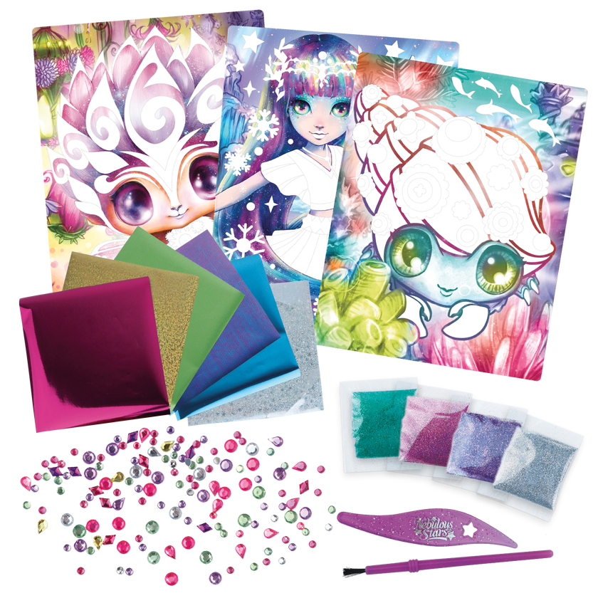 Nebulous Stars Glitter & Foil Art