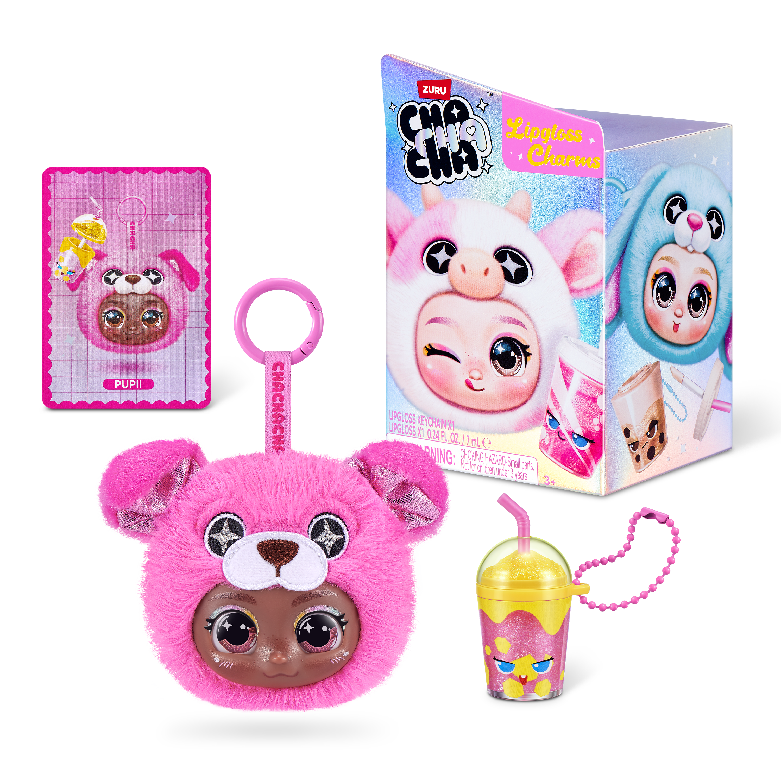 Cha Cha Cha Character Lipgloss Nyckelring