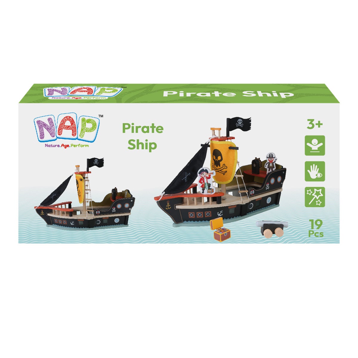 NAP Piratskepp träleksak för barn