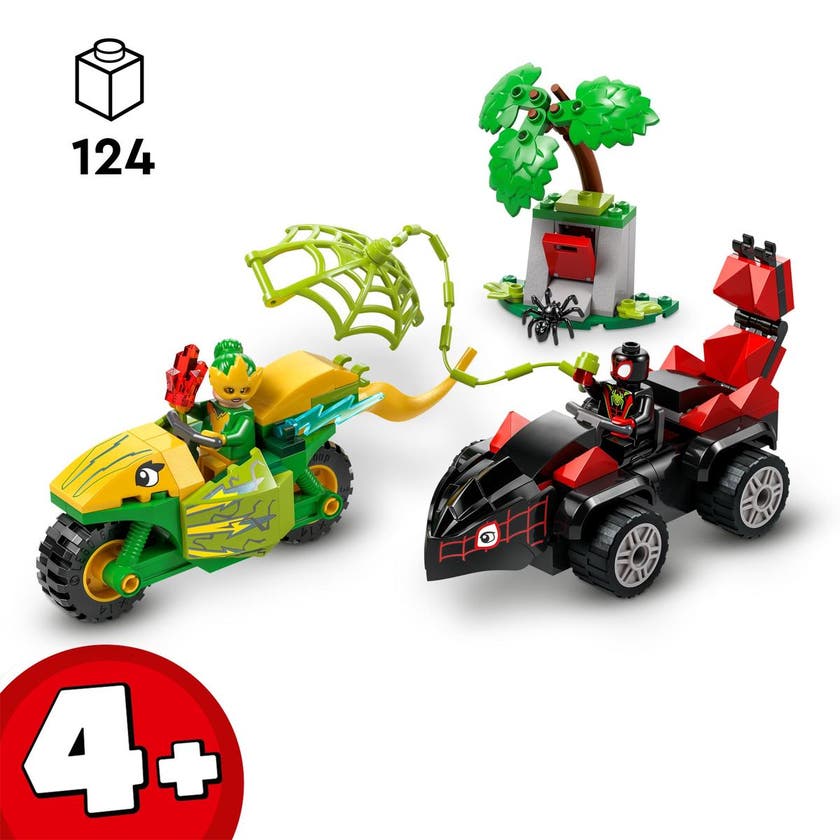 LEGO Spidey 11198, Spins och Electros jakt med dinosauriefordon