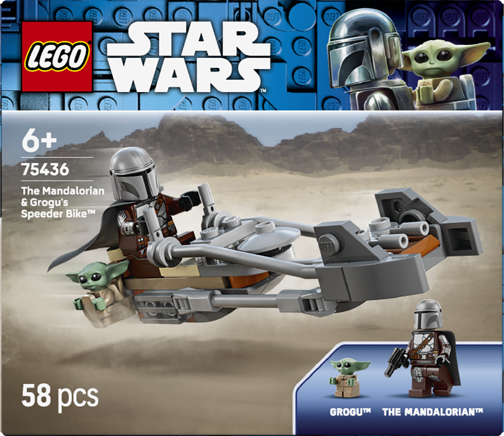 LEGO® Star Wars™ The Mandalorian & Grogu’s Speeder Bike™ 75436