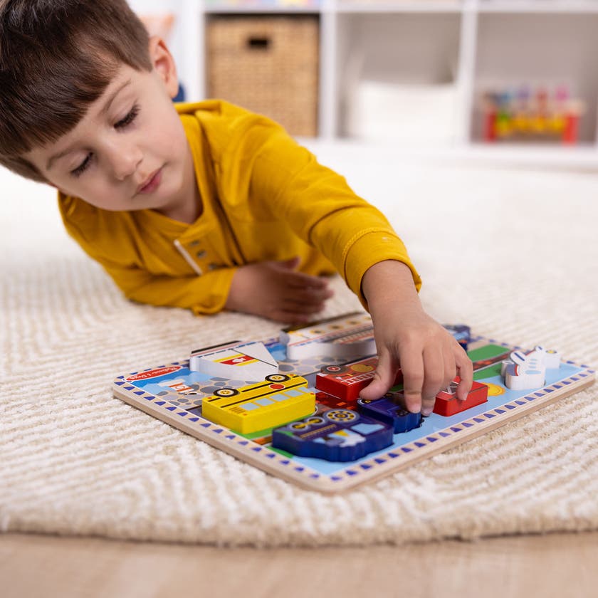 Wooden Chunky Puzzle Vehicles