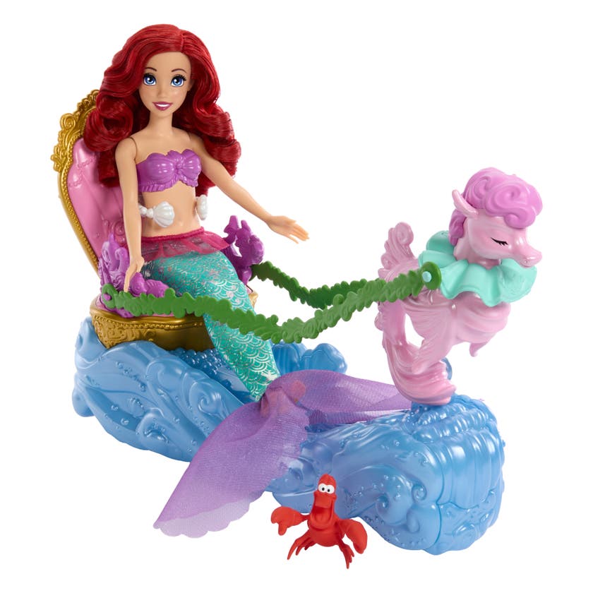 Disney Princess Ariel med vagn och sjöhäst