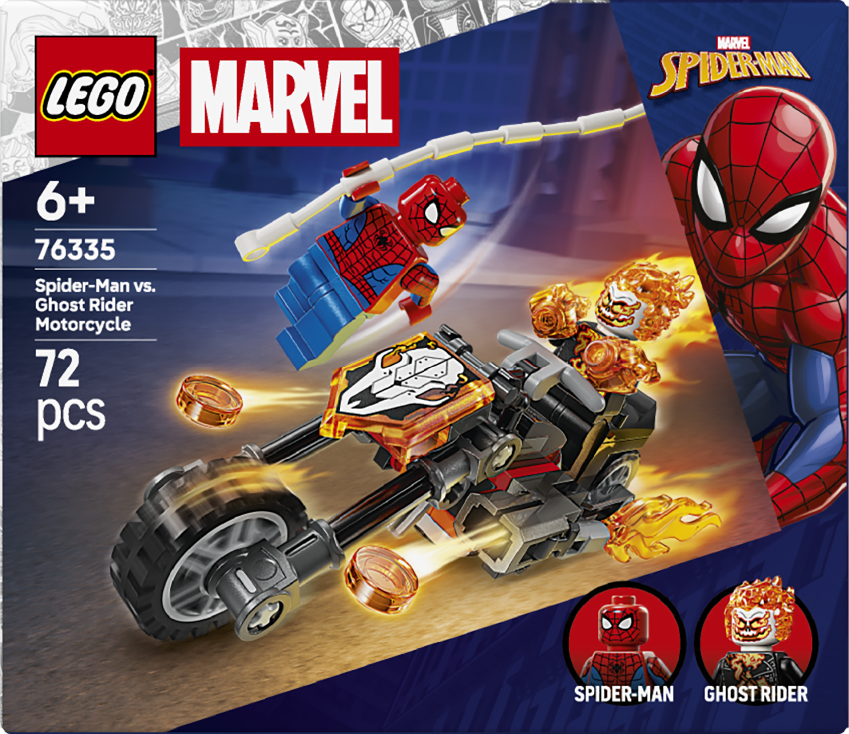LEGO® | Marvel Spider-Man mot Ghost Rider på motorcykel 76335
