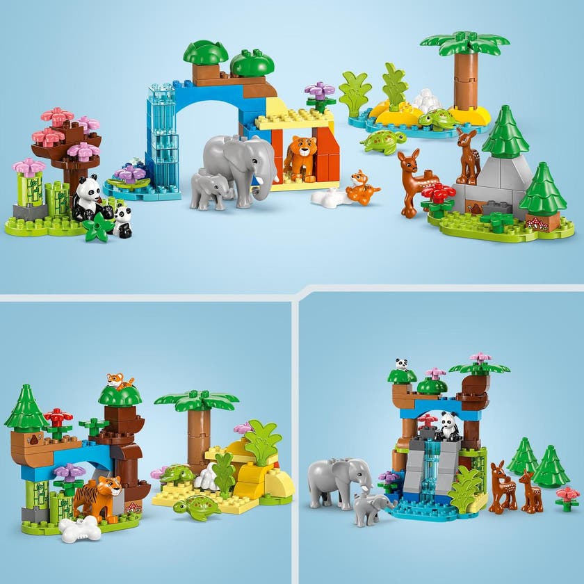 LEGO DUPLO Town 10446, 3-i-1 Vilda djurfamiljer