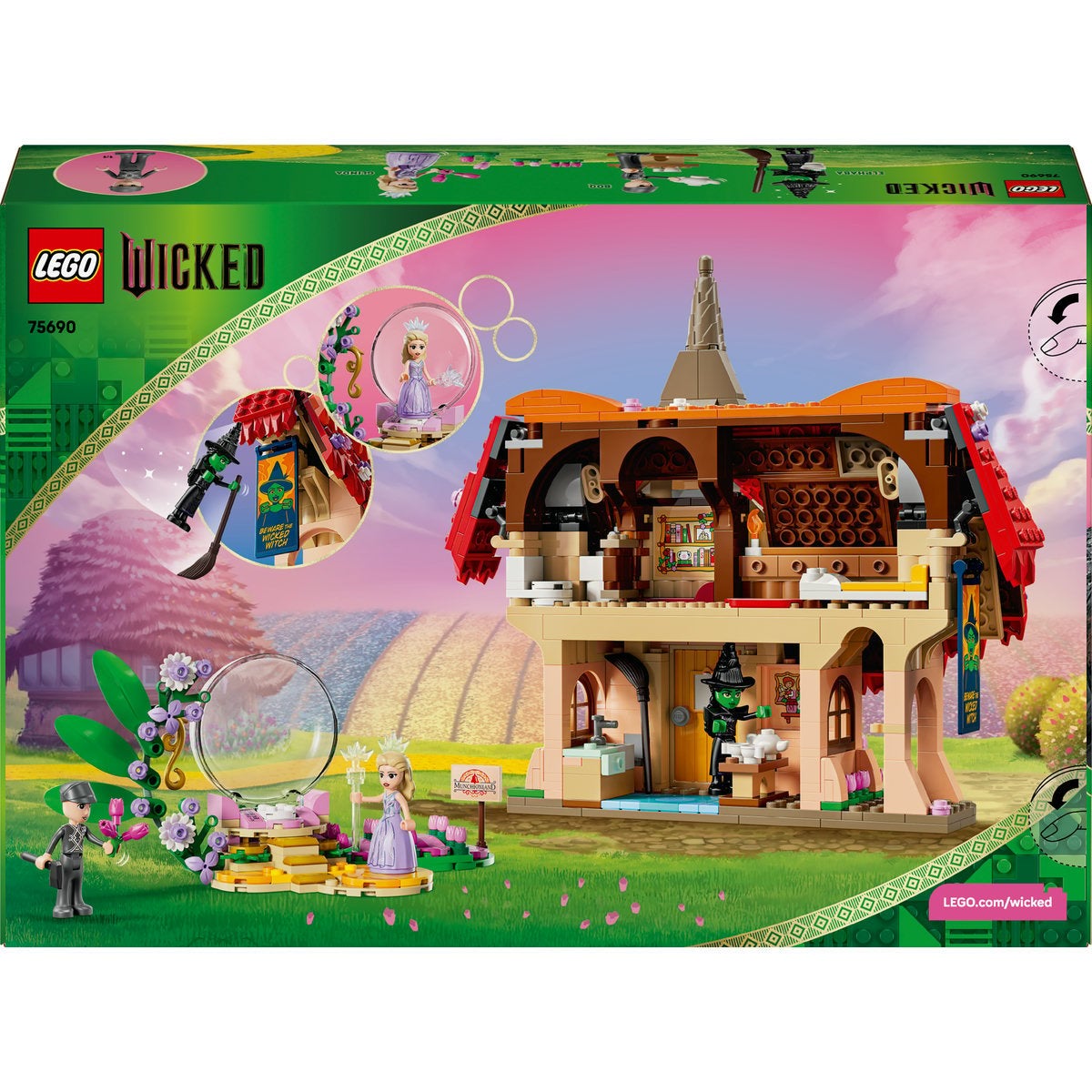 LEGO Wicked 75690, Glinda &  Elphaba besöker Munchkinland