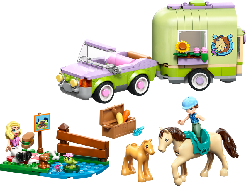 LEGO® Friends Släp med häst och föl Lekset 42695
